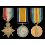 Three: Lance Sergeant S. Ellis, Coldstream Guards, who deserted in 1915 1914 Star (9575...