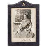 Royal Interest: A signed black and white portrait photograph of HM Queen Elizabeth, The...