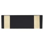 An onyx brooch by Hans Georg Mautner, circa 1930, the rectangular onyx panel with two gold...