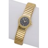 Bulgari. A lady's gold bracelet watch, Tubogas, circa 2010. Movement: quartz. Dial:...