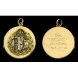 An attractive gold locket gifted by Air Marshal William Avery Bishop, V.C., C.B., D.S.O. &amp;...