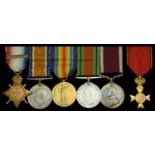 Six: Acting Company Sergeant Major A. H. Bradford, Army Service Corps 1914 Star, with...