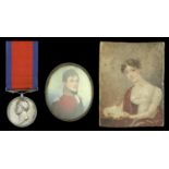 The Waterloo Medal awarded to Lieutenant George Lane, 1st Foot or Royal Scots, who was...