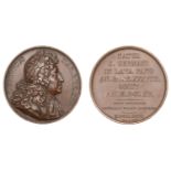 France, Louis XIV, 1823, a bronze medal by Durand, draped bust right, rev. inscription...