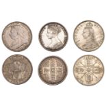 Victoria, Florins (3), 1849, with initials, 1887, Jubilee Head, 1897 (ESC 2815, 2953, 2967;...