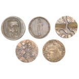 Finland, Finncell, 1968, a bronze medal by Aimo Tukiainen, celebrating Finnish industry,...