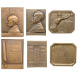 France, E. Faillet, 1911, a bronze plaque by V.-P. Davtel, 50 x 68mm; Armand Dureault,...