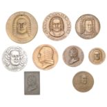 Germany, Johann Sebastian Bach, undated, a bronze medal by A. Landry for the Monnaie de...