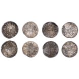 Henry III, Long Cross coinage, Pennies (4), class 3b (3), all Norwich, Huge, dvg eon nor...