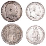 Edward VII, Halfcrown, 1905, Florin, 1903 (ESC 3571, 3579; S 3980, 3981) [2]. Both fine,...