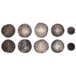 Edward I, Pennies (4), class 4b, London, 1.42g/6h (S 1395); class 4e, Canterbury, 1.39g/3h...