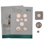 Victoria, Double-Florin, 1888 (ESC 2697; S 3923); Elizabeth II, Definitive Coins set, 2019,...