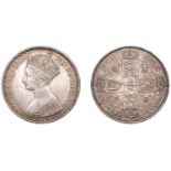 Victoria (1837-1901), Florin, 1858, narrow dates (ESC 2839; S 3891). Toned, better very...
