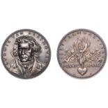 Germany, Centenary of the Death of Ludwig van Beethoven, 1927, a silver medal by K. Goetz,...