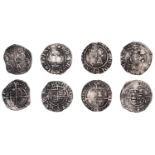 Henry VII, Penny, Sovereign type, Durham, Bp Fox, throne with single pillar, rd at sides of...