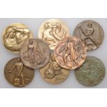 United States of America, Beyond the Sky and Beneath the Sea, 1967, a bronze medal by M.H....