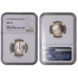 France, Third Republic, Franc, 1918, Paris (Gad. 467; KM 844.1). A superb example with...
