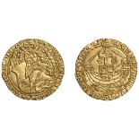 EDWARD IV, Coinage of the Second Reign, Class XXI: Angel of Six Shillings and Eight Pence,...