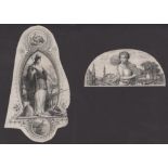 City Bank, Sydney, and Town and Country Bank, South Australia, vignettes as used on the &pound;1...