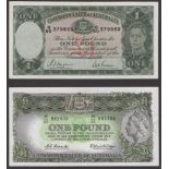 Commonwealth of Australia, &pound;1, ND (1939), serial number O/60 379850, Sheehan and McFarlane...