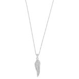A diamond 'Wings' pendant by Garrard, the feathered wing set throughout with brilliant-cut...