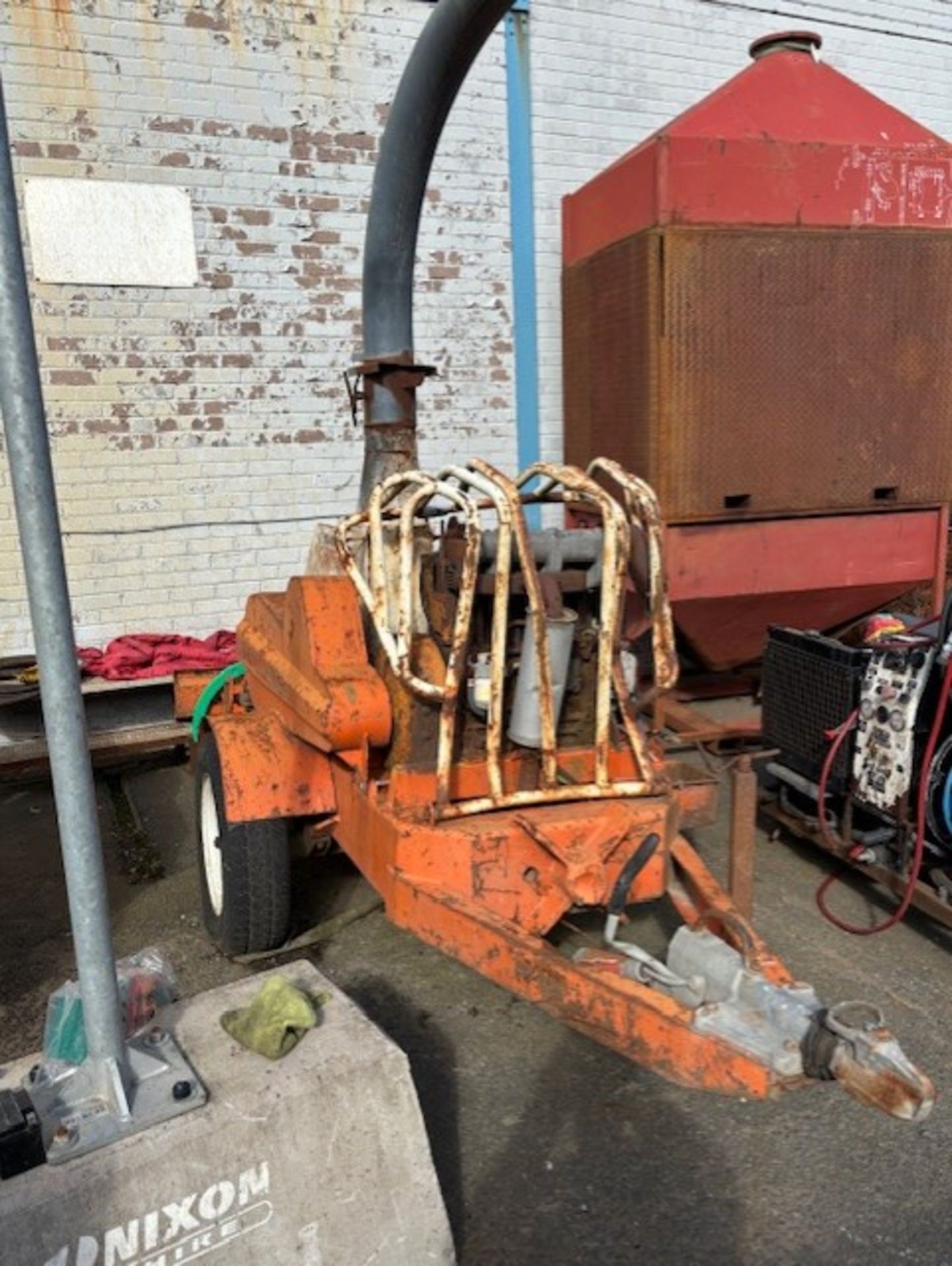 Wood chipper with big 3 cylinder diesel engine engine is free and moving needs some wiring work