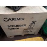 Kremer scrubber walk behind in box with warranty this isn’t a faulty or not for resale machine