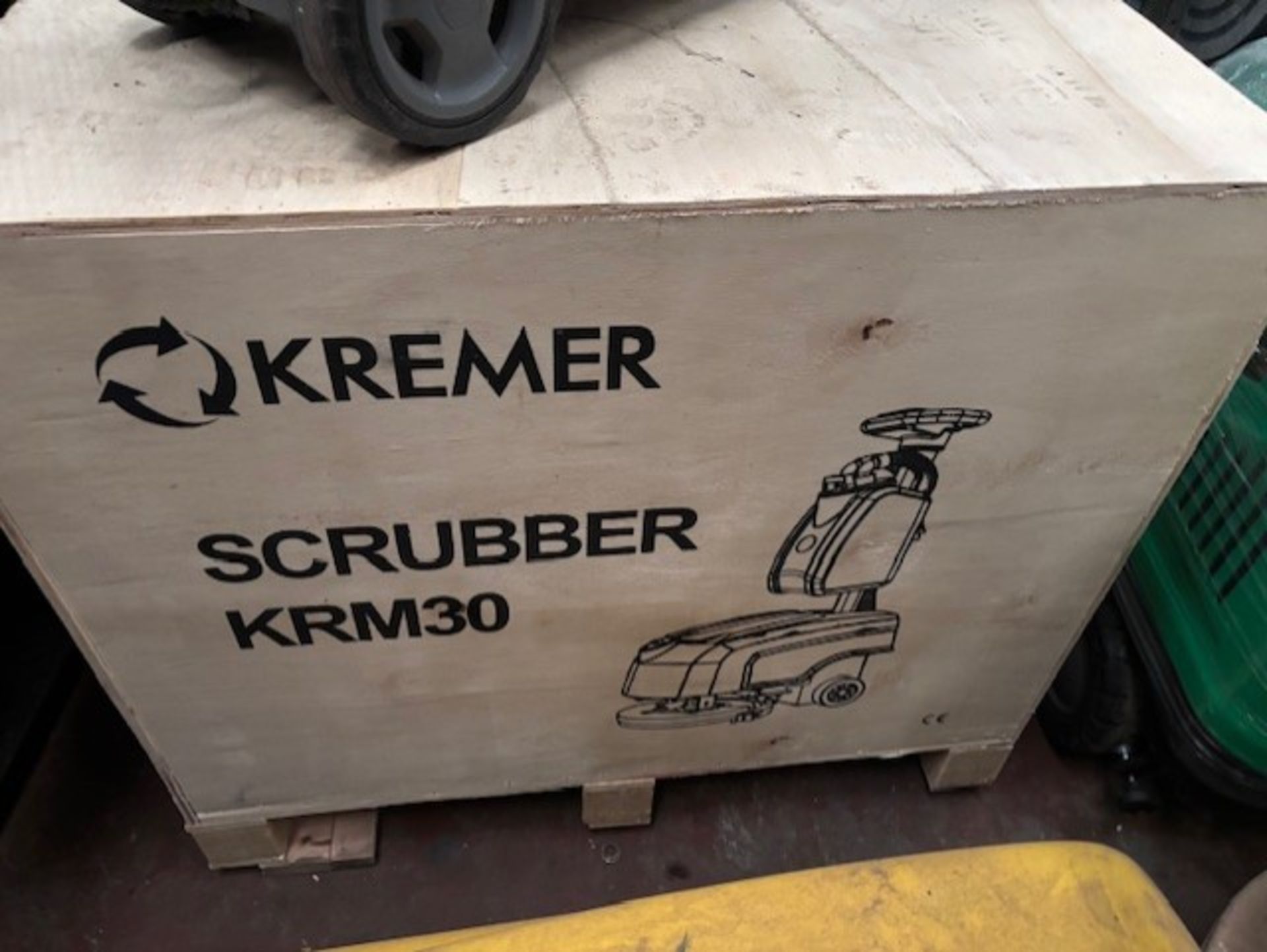 Kremer scrubber walk behind in box with warranty this isn’t a faulty or not for resale machine