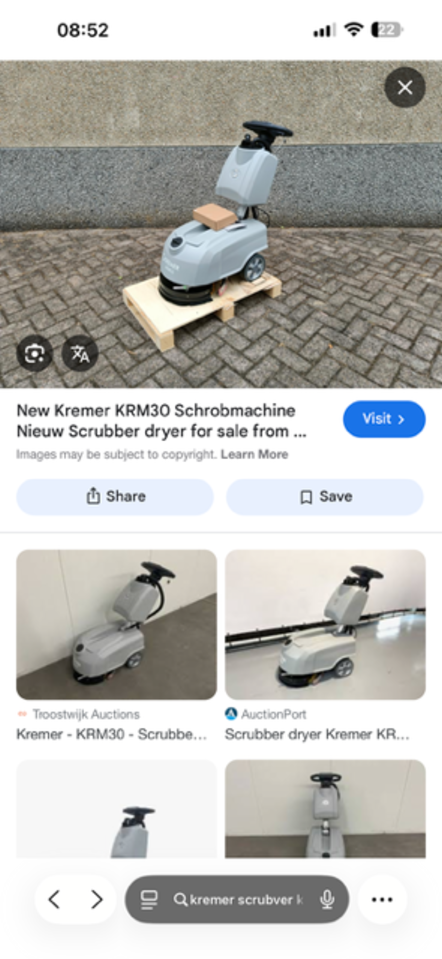 Kremer walk behind floor scrubber Still boxed never been opened this isn’t faulty at all and is from - Image 7 of 7