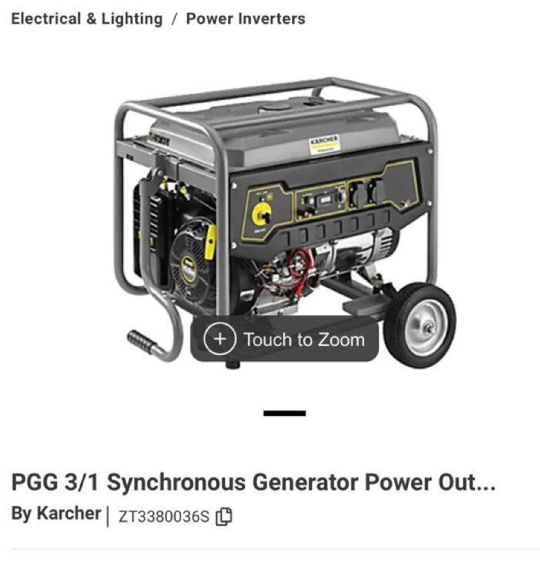 Karcher generators pgg 3/1 3kw all brand new electric start all from factory these are not rejects