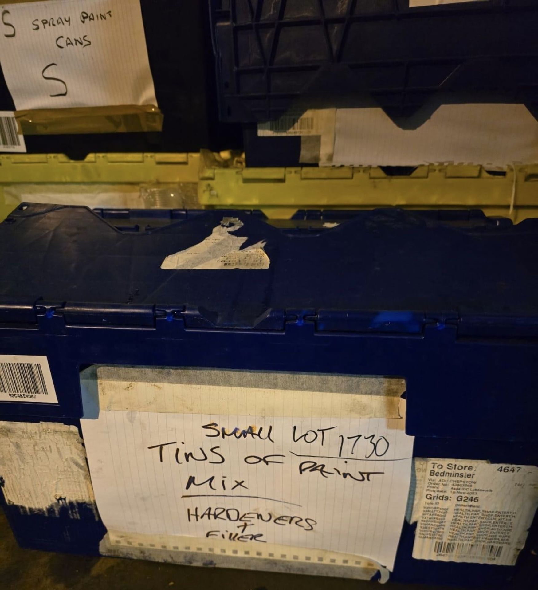 Joblot of small tins paint, hardeners & fillers - Image 2 of 2