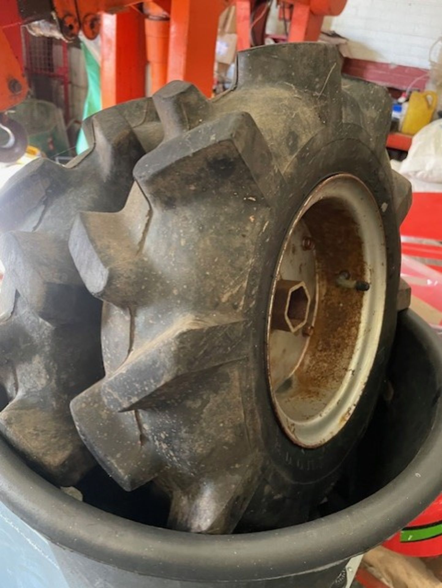 2 wheels for Tracmaster C8 Rotovator or similar - Image 2 of 2