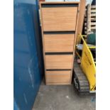 Wooden Look Filing cabinet 135cm high x 48 cm wide x 65 cm deep