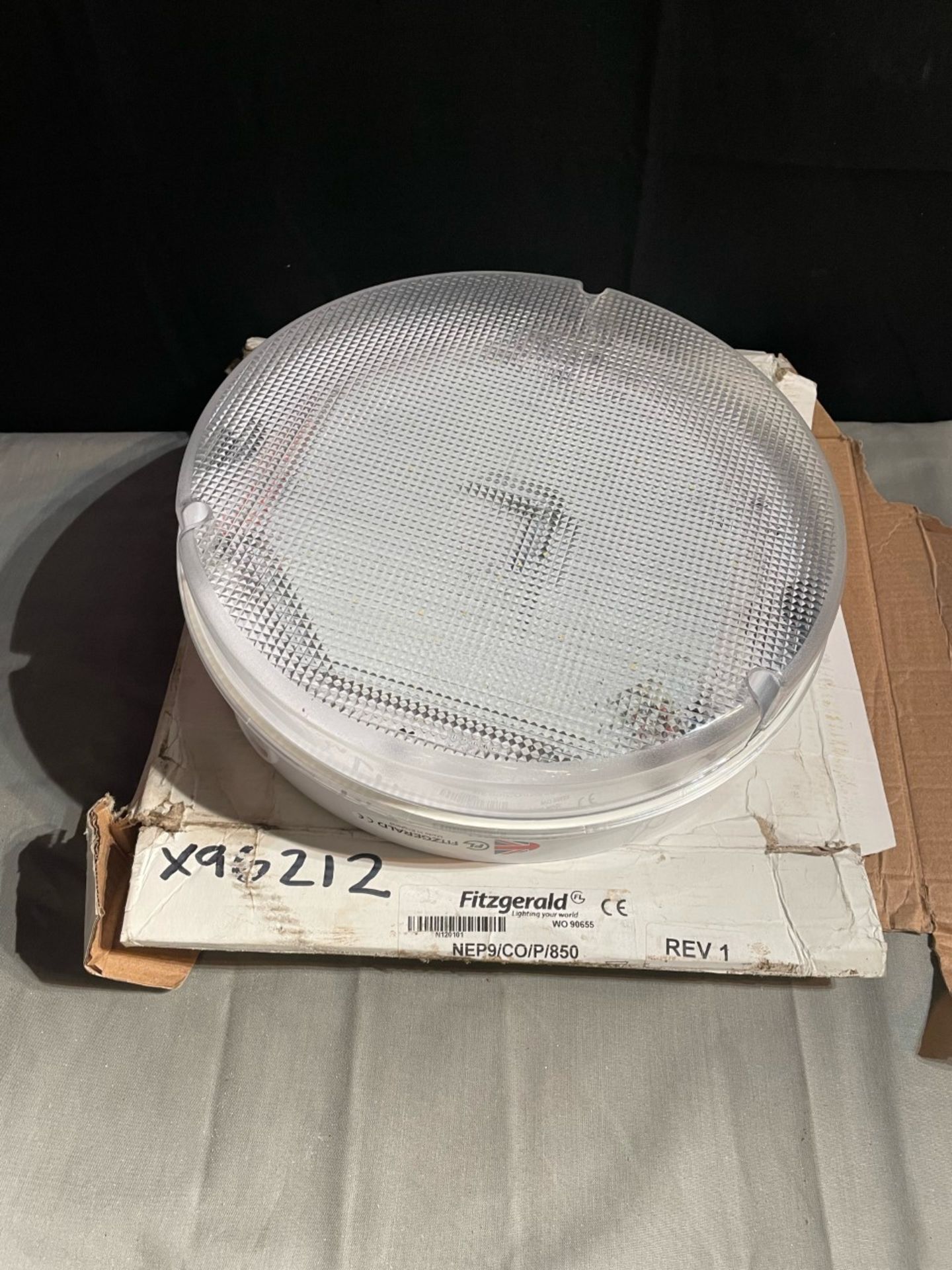 New in box Fitzgerald Neptune 9W 240v ceiling light. With clear diffuser - Image 2 of 2