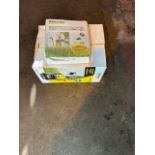 Karcher hose reel and a karcher hose pipe set up on the wall and reel in and out keep your hose pipe