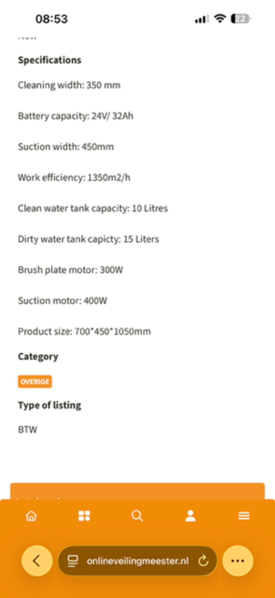 Kremer walk behind floor scrubber Still boxed never been opened this isn’t faulty at all and is from - Image 3 of 7