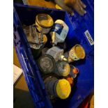 Joblot of small tins paint, hardeners & fillers