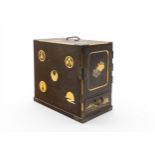 A GOOD JAPANESE LACQUER BOX MEIJI PERIOD, 19TH CENTURY with metal-mounts, decorated with gilt maki-e