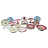 A LARGE AND VARIED GROUP OF 19TH CENTURY FLORAL DECORATED CERAMICS the lot includes two creamware