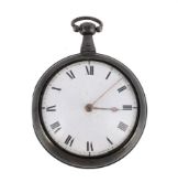 JOHN CASTERMOUT, LONDON, A SILVER PAIR CASED POCKET WATCH