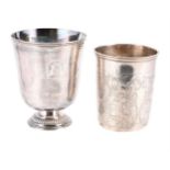 A RUSSIAN SILVER BEAKER