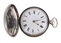 BROOM, EXETER, A SILVER FULL HUNTER POCKET WATCH