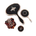 Y FOUR SILVER AND TORTOISESHELL ITEMS