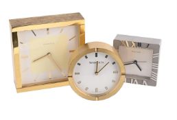 TIFFANY & CO., THREE SMALL CLOCKS