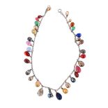 AN EARLY 20TH CENTURY AND LATER EGG PENDANT NECKLACE