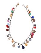 AN EARLY 20TH CENTURY AND LATER EGG PENDANT NECKLACE