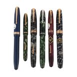CONWAY STEWART, SIX FOUNTAIN PENS