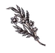 A DIAMOND SPRAY BROOCH