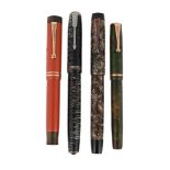 PARKER, FOUR FOUNTAIN PENS