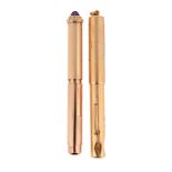 TWO LADY'S GOLD FOUNTAIN PENS
